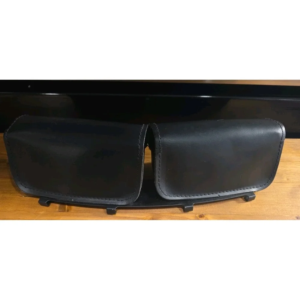 Harley‎ Davidson Black Cowhide Leather Clip On Side Saddle Bags